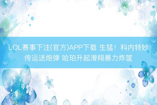 LOL赛事下注(官方)APP下载 生猛！科内特妙传运送炮弹 哈珀升起滑翔暴力炸筐